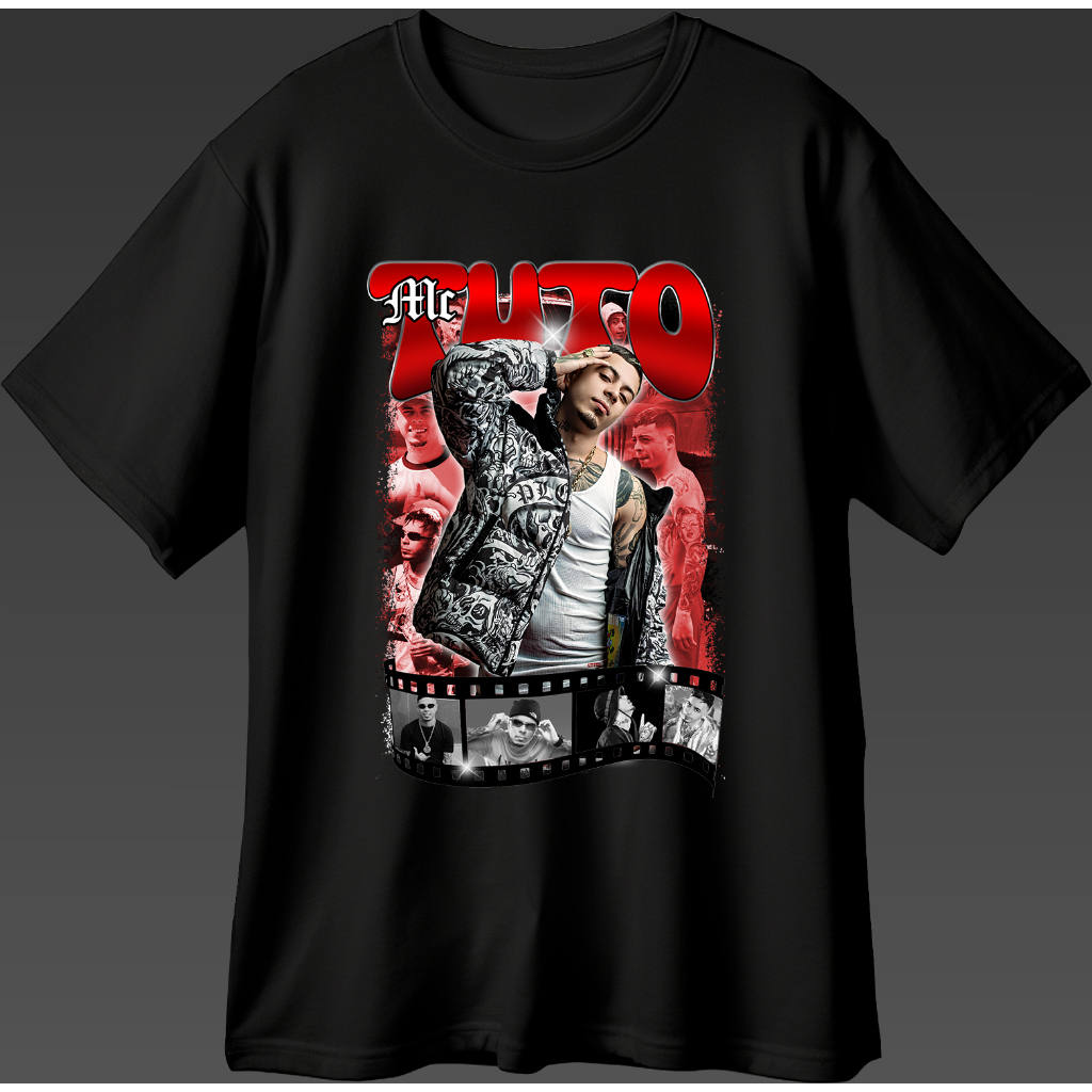 Camisa Mc Tuto Cantor Funk Festas Casual Lançamento Varias Cores Exclusivo Novo 2025
