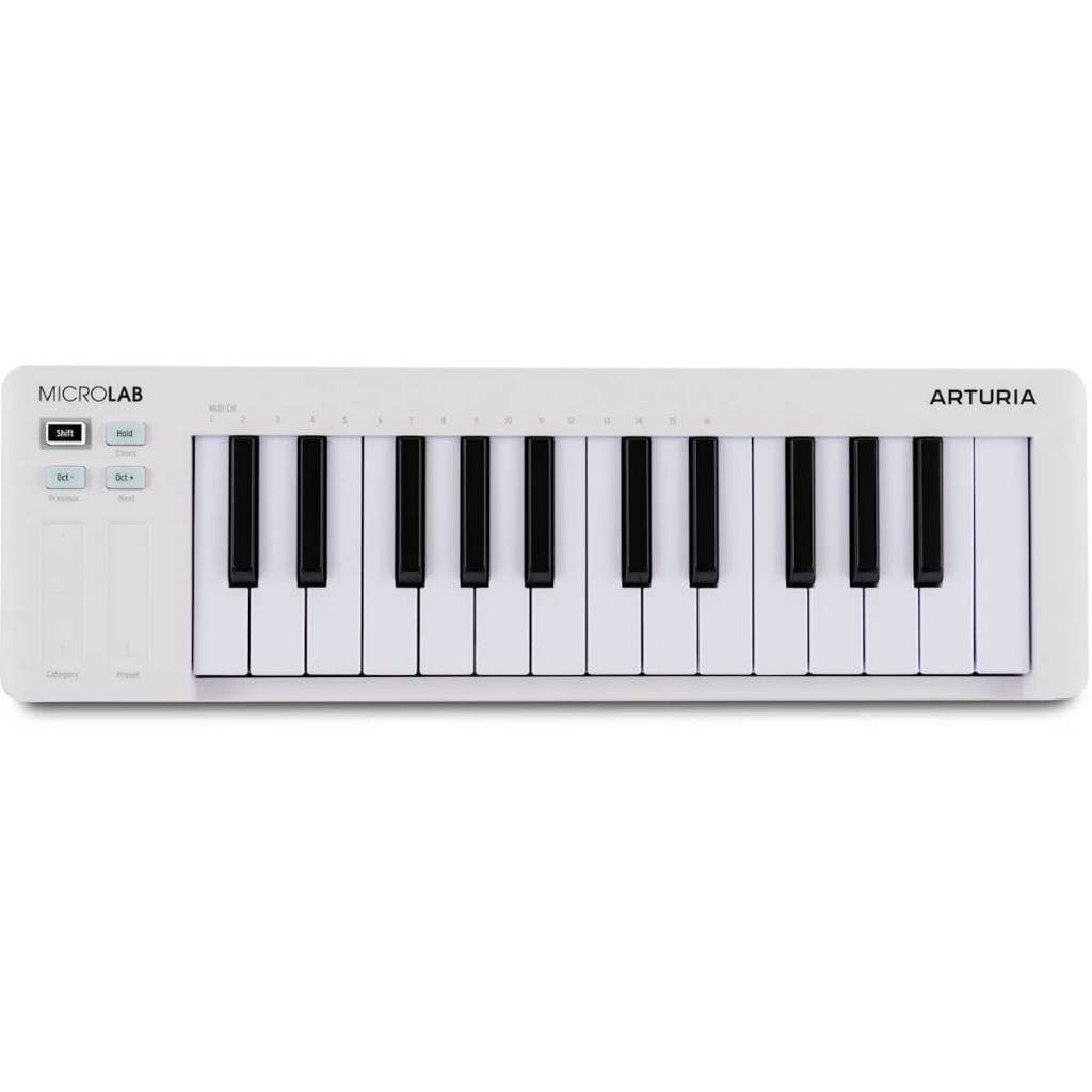 Teclado Controlador Midi Arturia MicroLab mk3 25 Teclas Branco