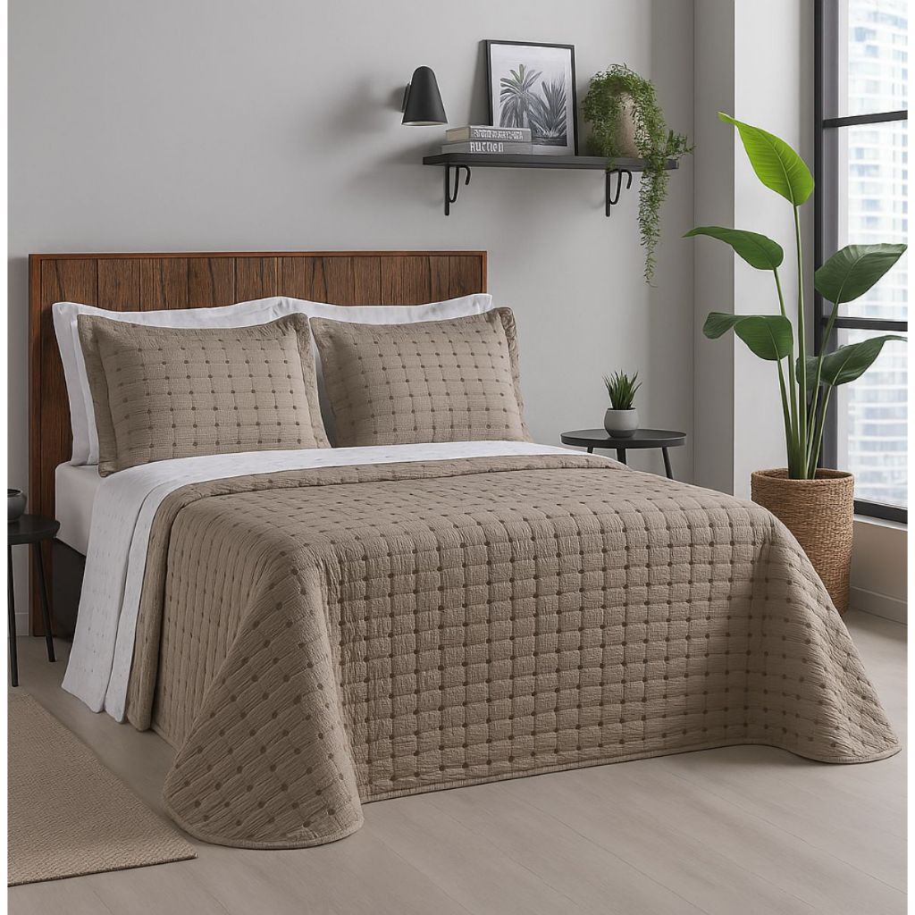 Cobre Leito Decor Para Cama SOLTEIRO / CASAL / QUEEN / KING Percal 200 Fios Bordado