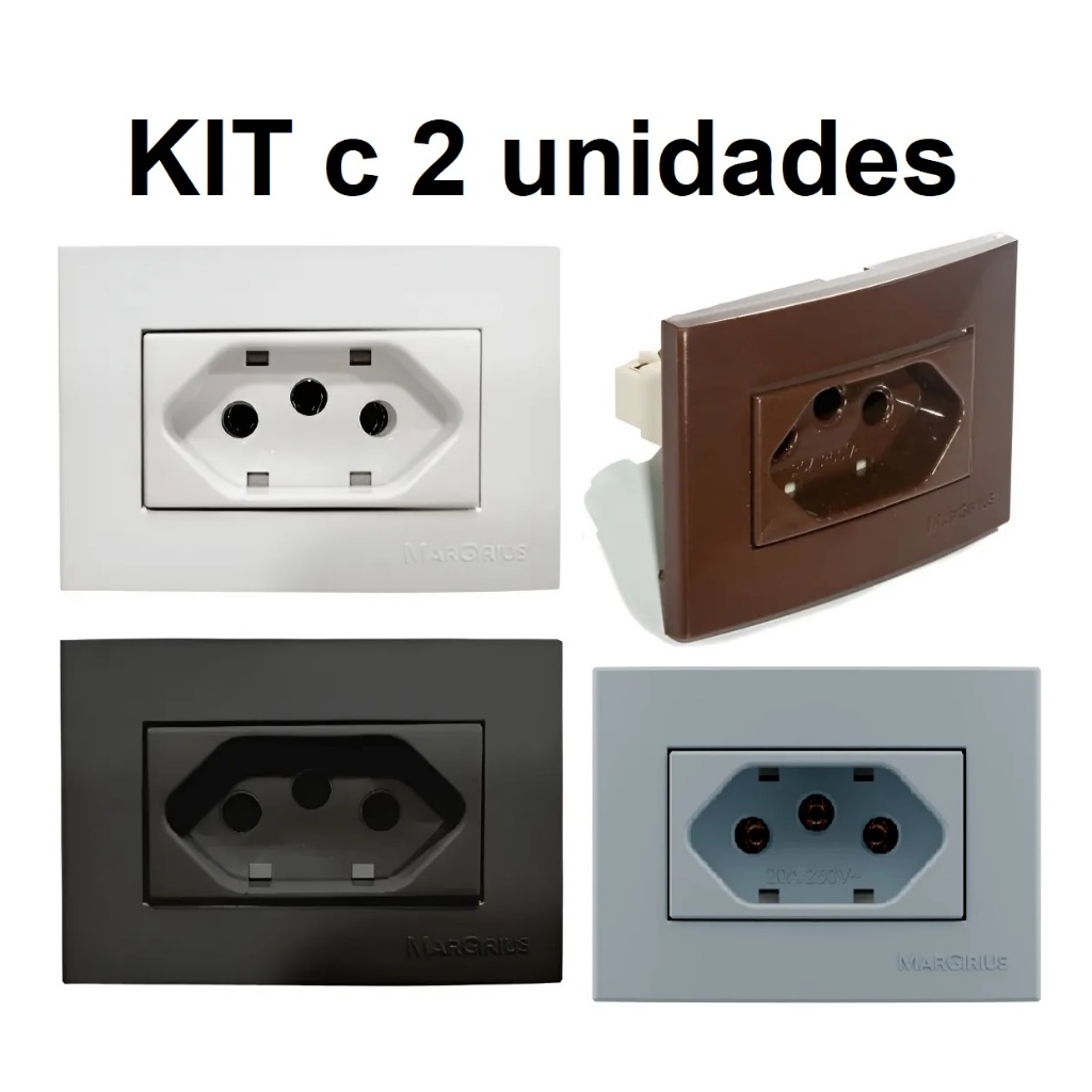 2X Tomada de Embutir Margirius 20a 2P+T