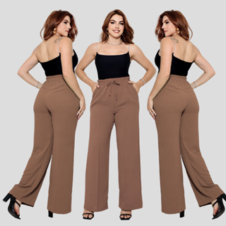 Calça Pantalona para frio duna longa social em tendência para inverno em Oferta na Shopee