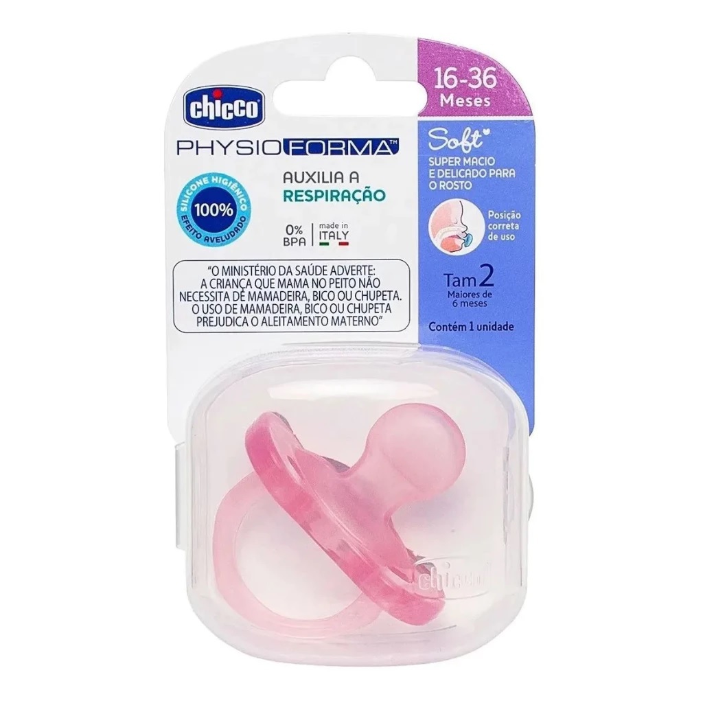 chupeta chicco 16 a 36 meses Silicone  Ortodôntica, Super Macia, Ajuda na Respiração, Higiênica em Oferta na Shopee