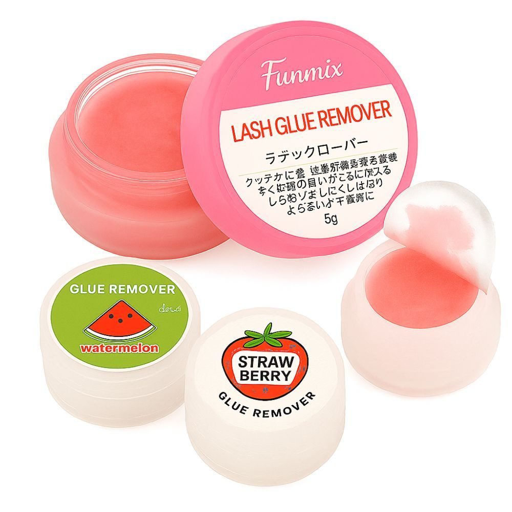 Removedor de Cola Para Cílios Funmix 5G Rosa Frutas Creme Para Remover Extensão de Cílios