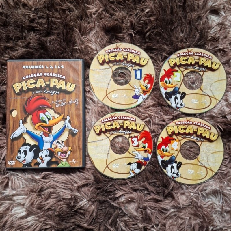 Dvd Pica-Pau e Seus Amigos - Coleção Clássica Volumes 1, 2, 3 e 4 (4 Discos)