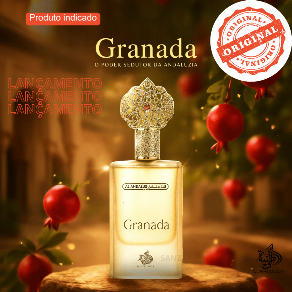 Perfume Árabe Granada de Al Wataniah Original 100ml Unissex Fragrância Oriental Eau de Parfum EDP