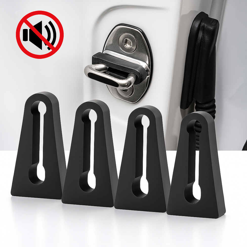 Kit Batente Amortecedor Porta Carro Borracha Anti Impacto Anti Ruído Protetor Fechadura Reduz Ruídos Universal