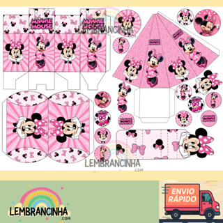 KIT LEMBRANCINHA MINNIE -  COM 100/200 ITENS- ENVIO RÁPIDO- FESTA- ANIVERSÁRIO. em Oferta na Shopee