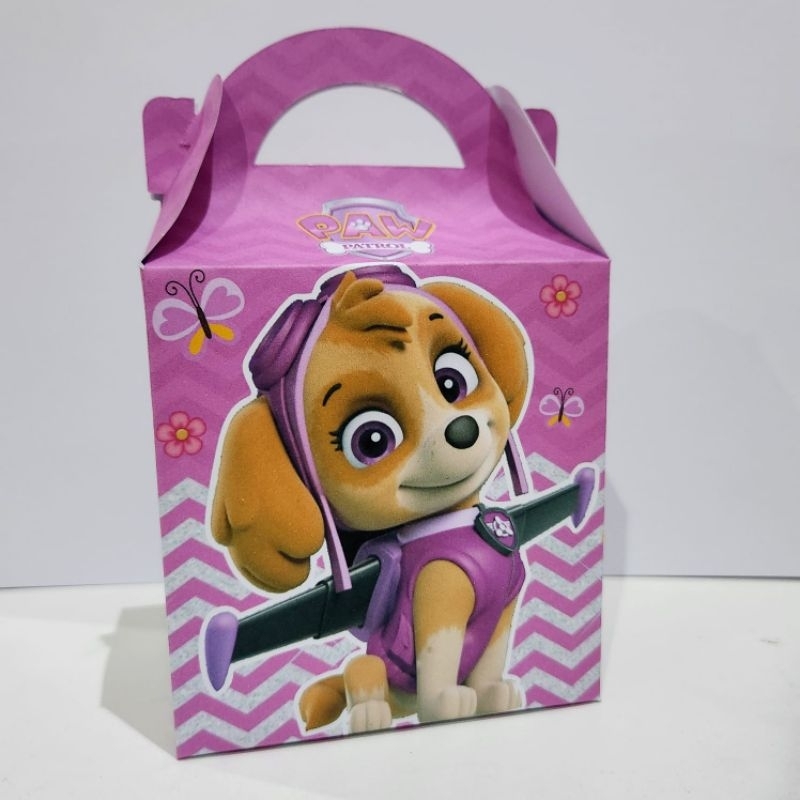 Caixa Maletinha Surpresa Personalizada Skye Patrulha Canina Lembrancinha de Aniversário Festa Infantil