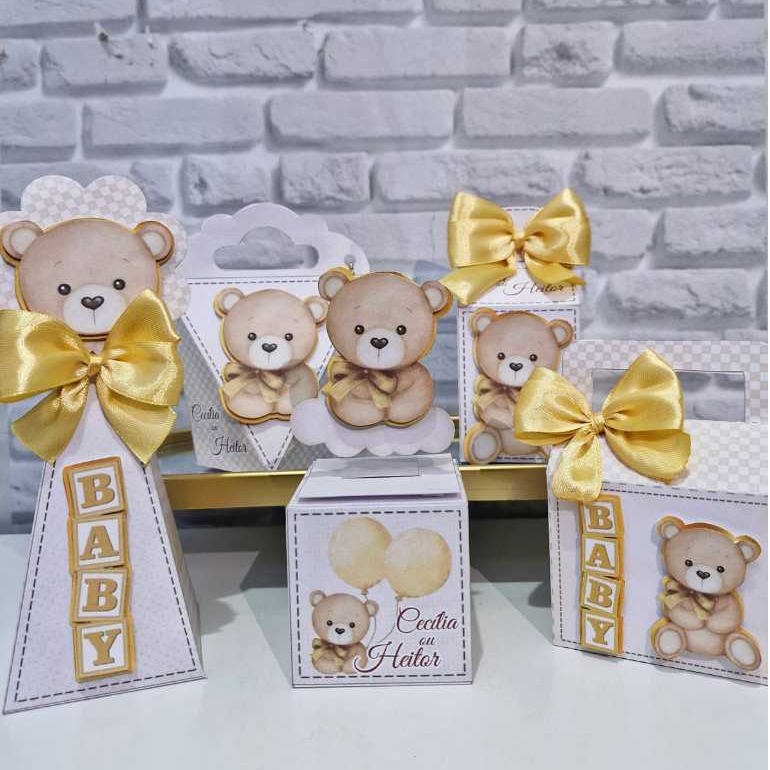 PEGUE E MONTE Kit Personalizados Chá Revelação Neutro Personalizados | Lembrancinhas | Chá Revelação
