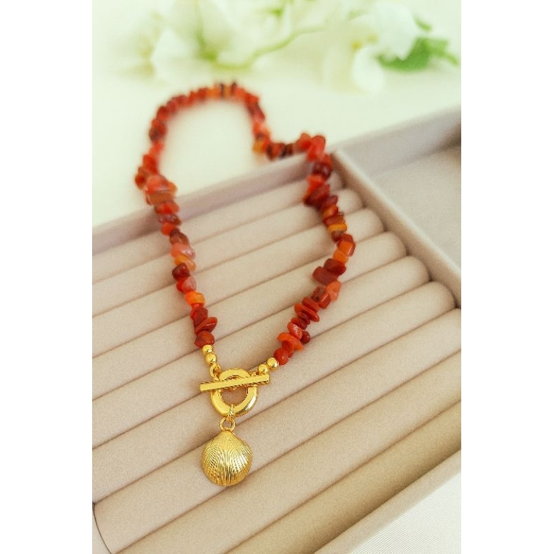 Colar Semijoias Pedras Naturais Verdadeiras Cascalho Ametista Quartzo Ágata Ônix Tendência Estrela do Mar Concha