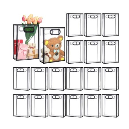 Kit 10 Sacolas Plástica Para Presente Com Borda Design - Oferta