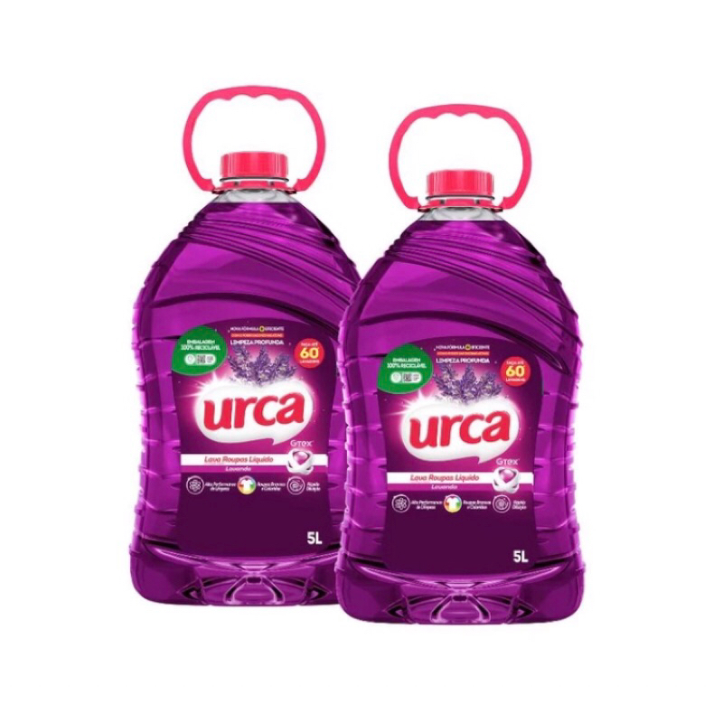 Kit 2 Lava Roupas Liquido Urca Lavanda - 5L +110 Lavagens  Envio Já PROMOÇÃO