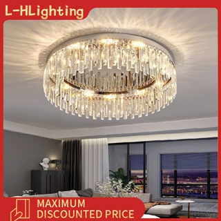 Lustre de cristal para sala de estar lâmpada para quarto doméstico lâmpada de teto para sala de jantar com teto baixo em Oferta na Shopee
