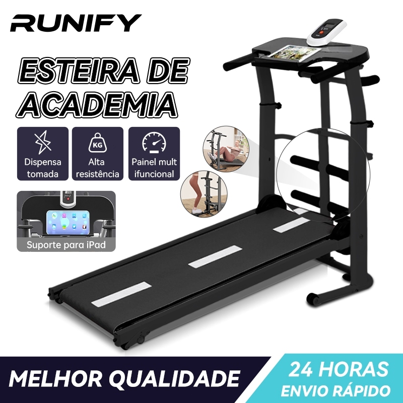 Esteira de Caminhada Mecânica Self Machine com Display suporta 120kg
