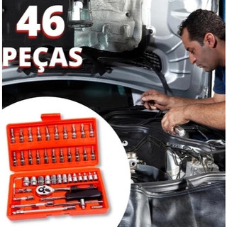 Kit De Ferramentas 40/46 Peças Jogo De Soquetes Chave Catraca Reversível Com Maleta Jogo …