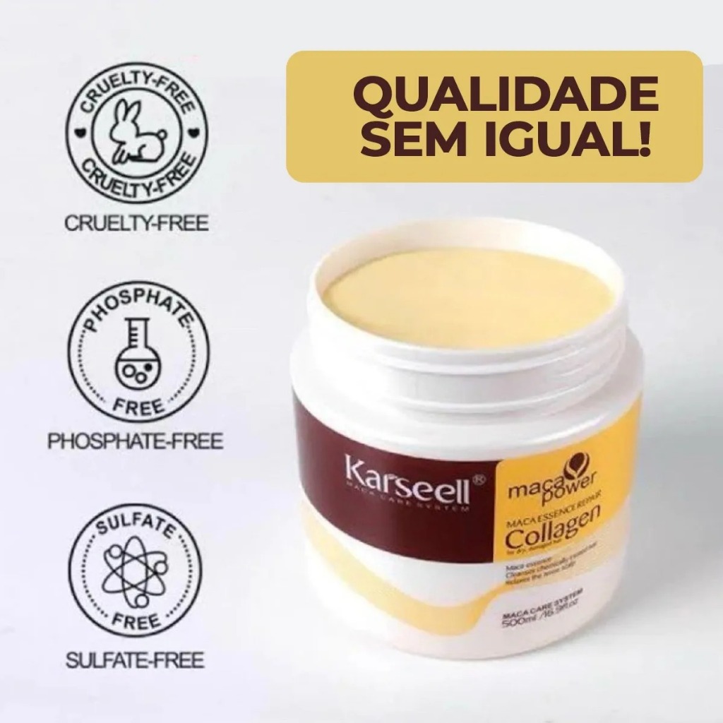 Karseell Collagen Tratamento Capilar 500g Original de Alta Qualidade em Oferta na Shopee