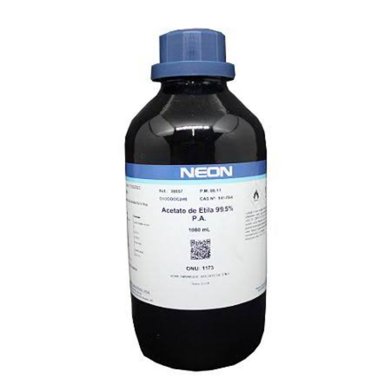 1 litro Acetato De Etila 99,5% Pa Solvente Removedor Tintas Esmalte unha Adesivos C4H802 promocao em Oferta na Shopee