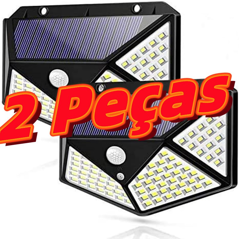 Kit 2/4/6 Luminária Solar Com Sensor Prova D'Água Refletor Parede Luz para Jardim Externa