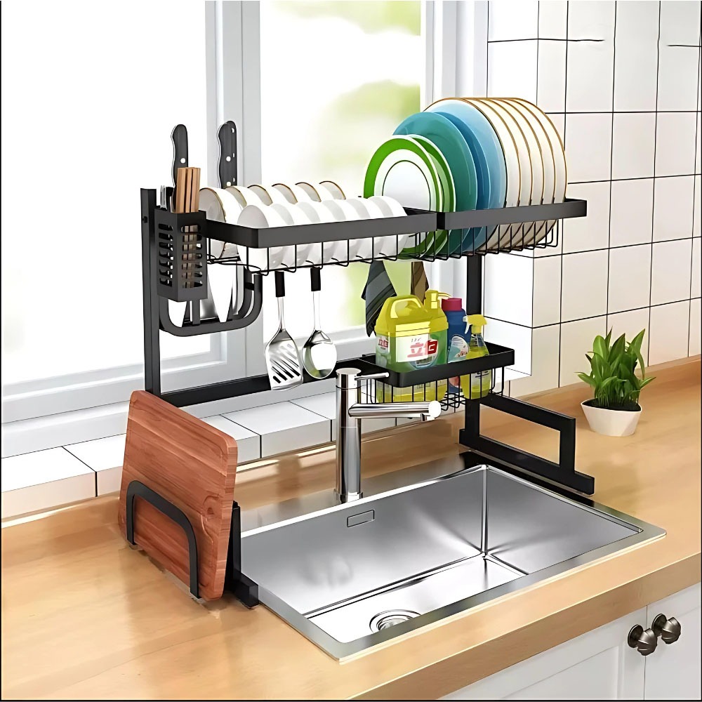 haosin Cozinha Escorredor De Louça Suspenso Bancada Autossustentável 65cm em Oferta na Shopee