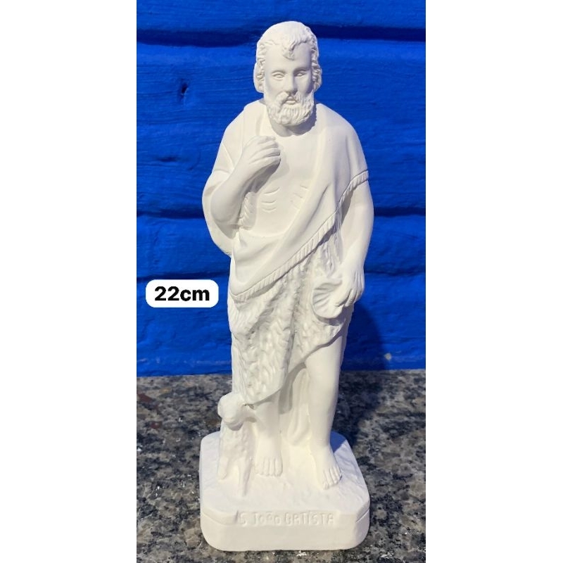Imagem São João Batista 22cm em gesso cru