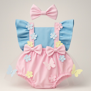 Jardineira Jardim Encantado Bebe Menina Festa Mesversario Lindo em Oferta na Shopee