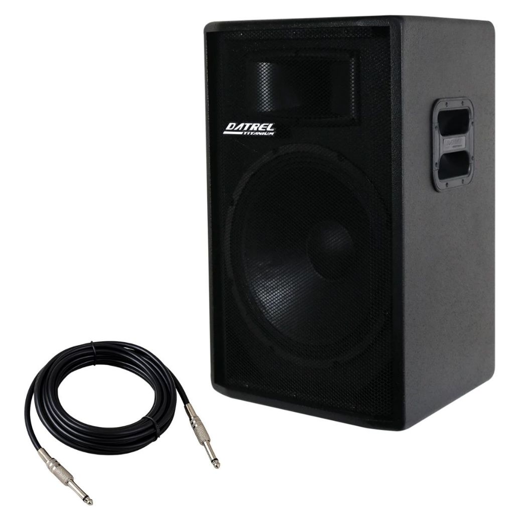 Caixa Som 500w Rms Passiva 15 Driver Titanium Datrel Acustica Profissional Audio Line +  Cabo P10