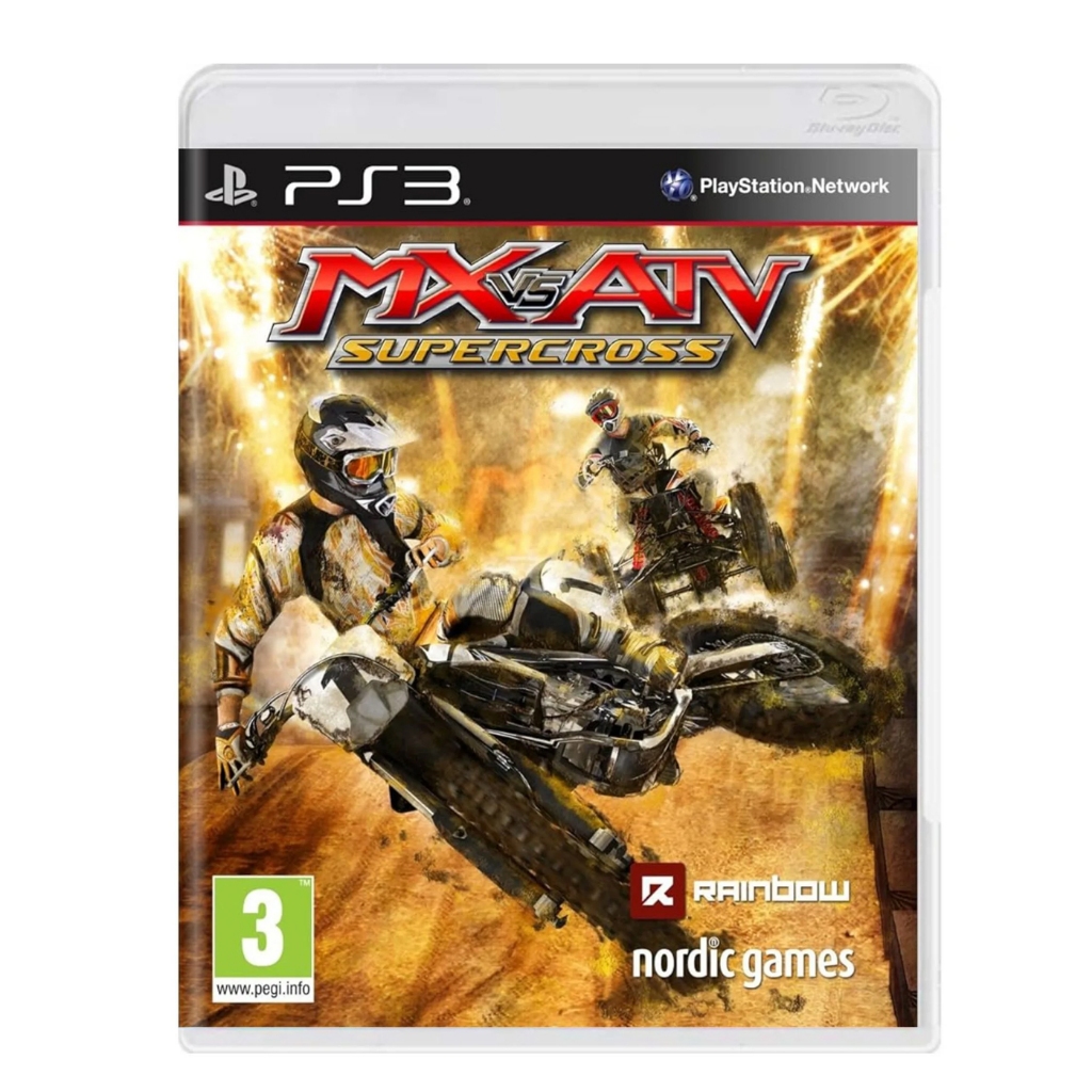 MX vs ATV Supercross (PS3) —MX vs ATV Supercross (PS3) — Jogo de Corrida Off-Road em Mídia Física Usado Jogo de Corrida