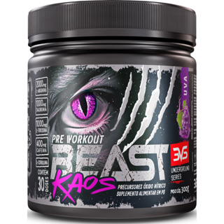 PRÉ TREINO BEAST KAOS 300g Extra Forte Citrulina, Beta Alanina, Cafeína, Arginina, Taurina  Tirosina em Oferta na Shopee