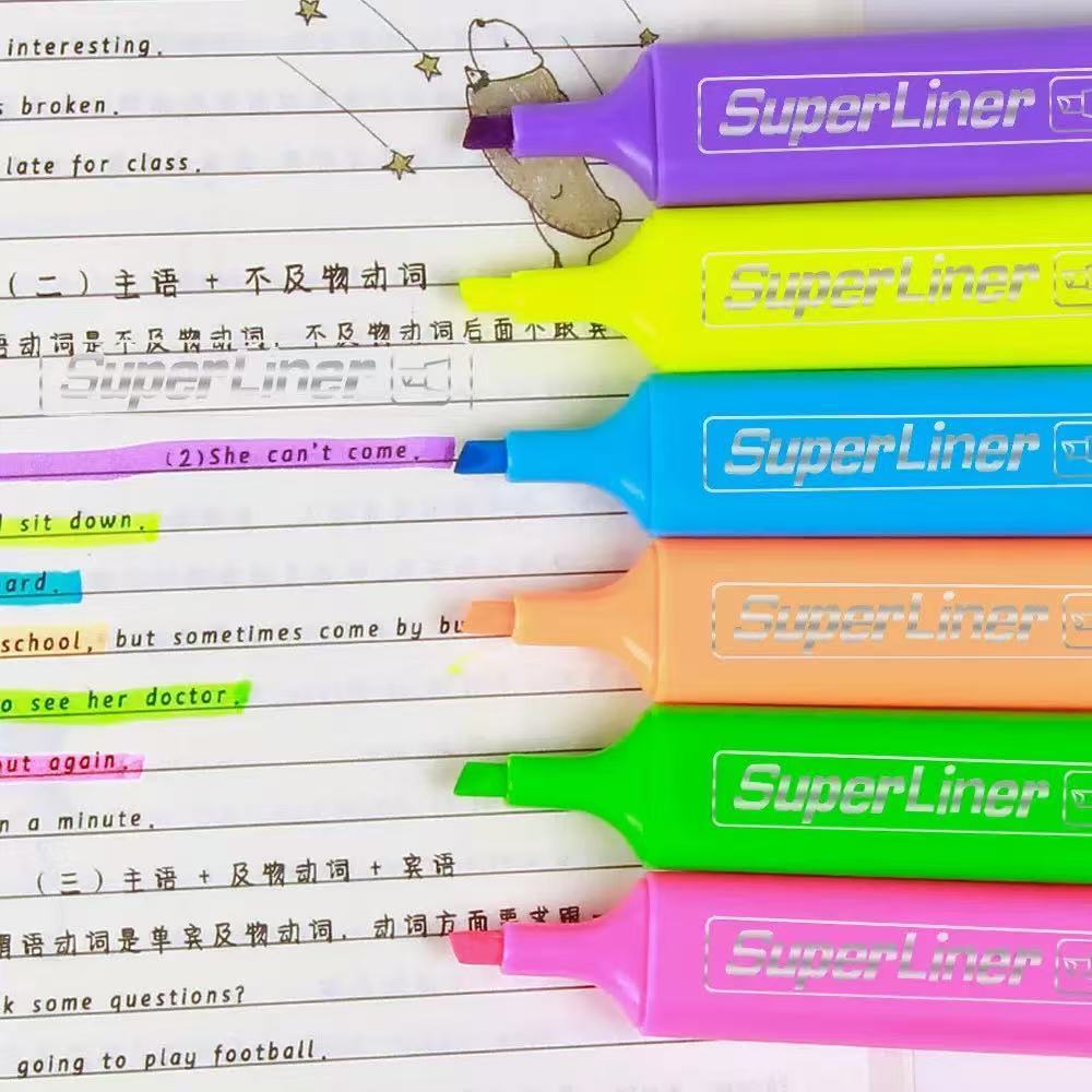 Office Kit 4 Marca Texto Com Cores Diferentes - Material Escolar