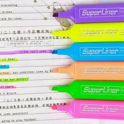 Office Kit 4 Marca Texto Com Cores Diferentes - Material Escolar