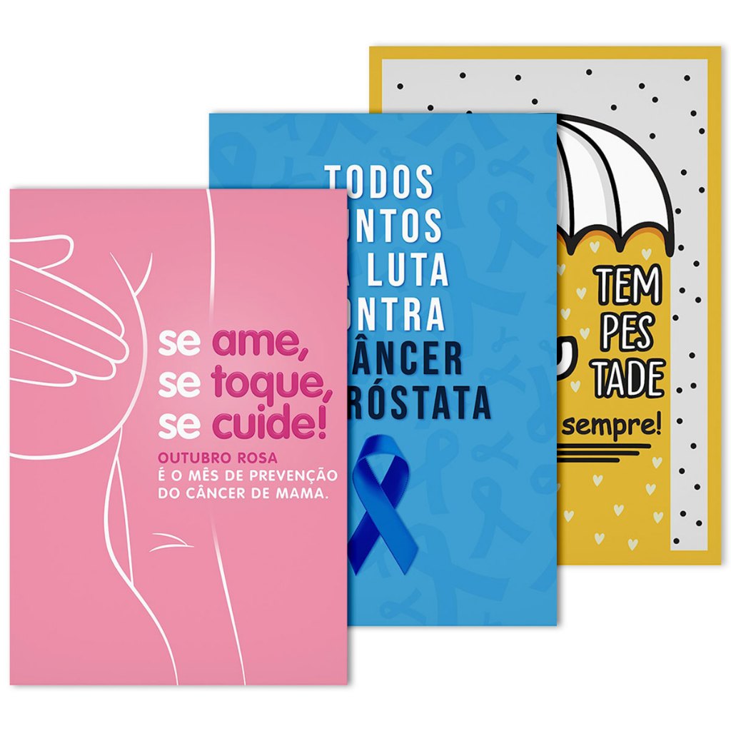 Painel Retangular Vertical Setembro Amarelo + Outubro Rosa + Novembro Azul Sublimado 1,50x2,20m - Kit C/ 3 em Oferta na Shopee