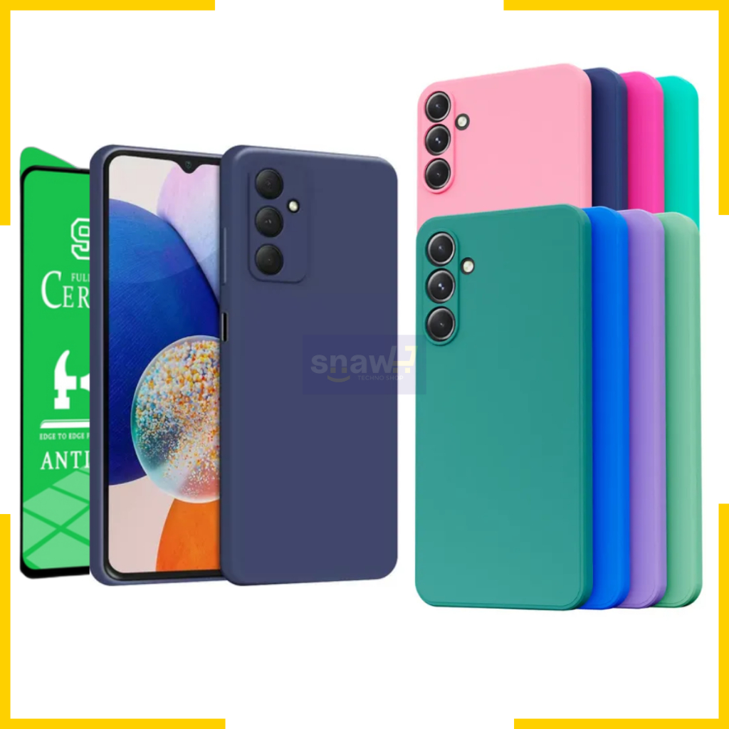 Capa Aveludada Para Samsung A14 A15 A16 A17 + Película Cerâmica