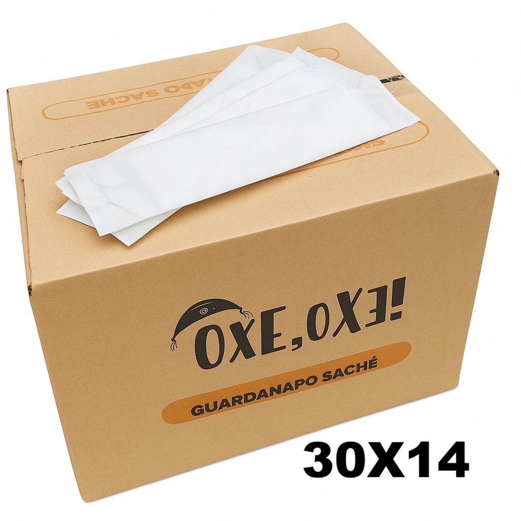 Guardanapo em Sachê de Papel Embalado 30x14 250  500  1000 Unidades