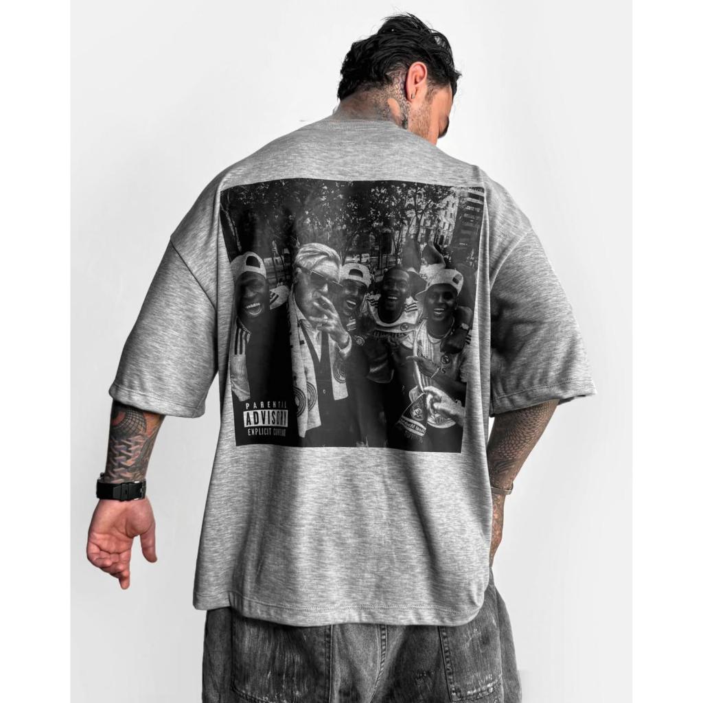 Camiseta Oversized hip hop streetwear Aftersoul plus P ao G5 100% algodão unissex