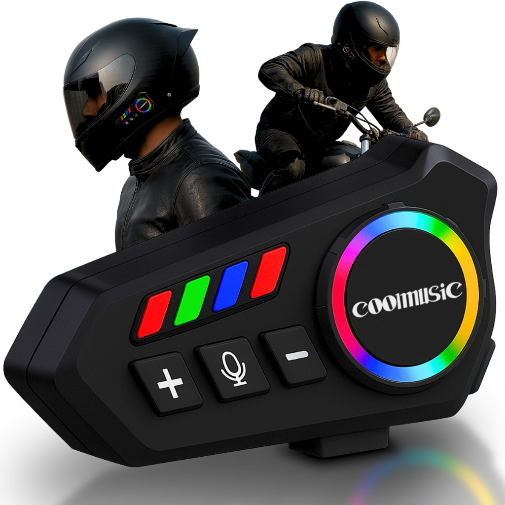 Fone de Ouvido de Capacete Moto Bluetooth Controle De Voz Microfone Intercomunicador Mãos-Livres