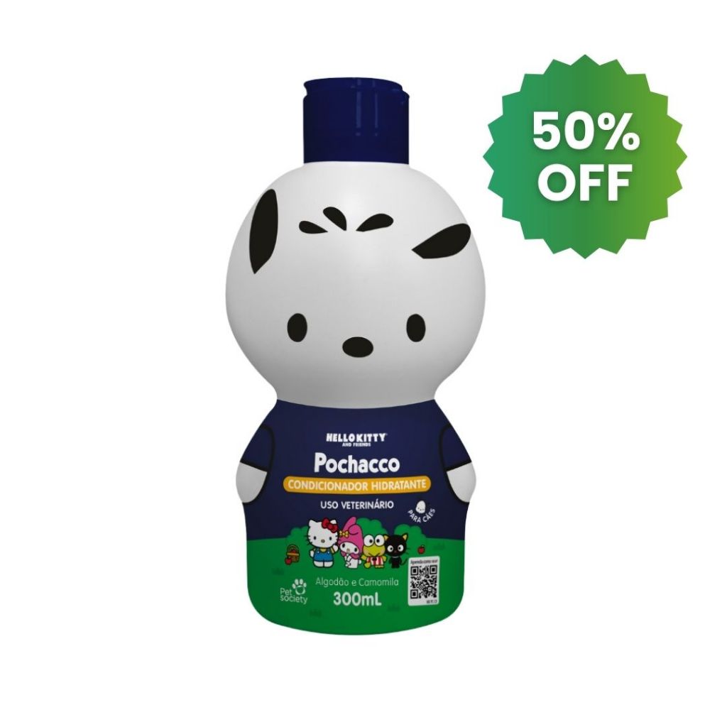 Condicionador Hidratante Pet Cães e Gatos Hello Kitty Pochacco 300mL em Oferta na Shopee