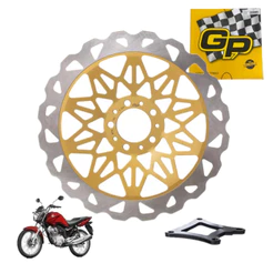 Disco Freio Dianteiro Honda Titan Fan 150 2009/2015 Dourado 320mm Moto