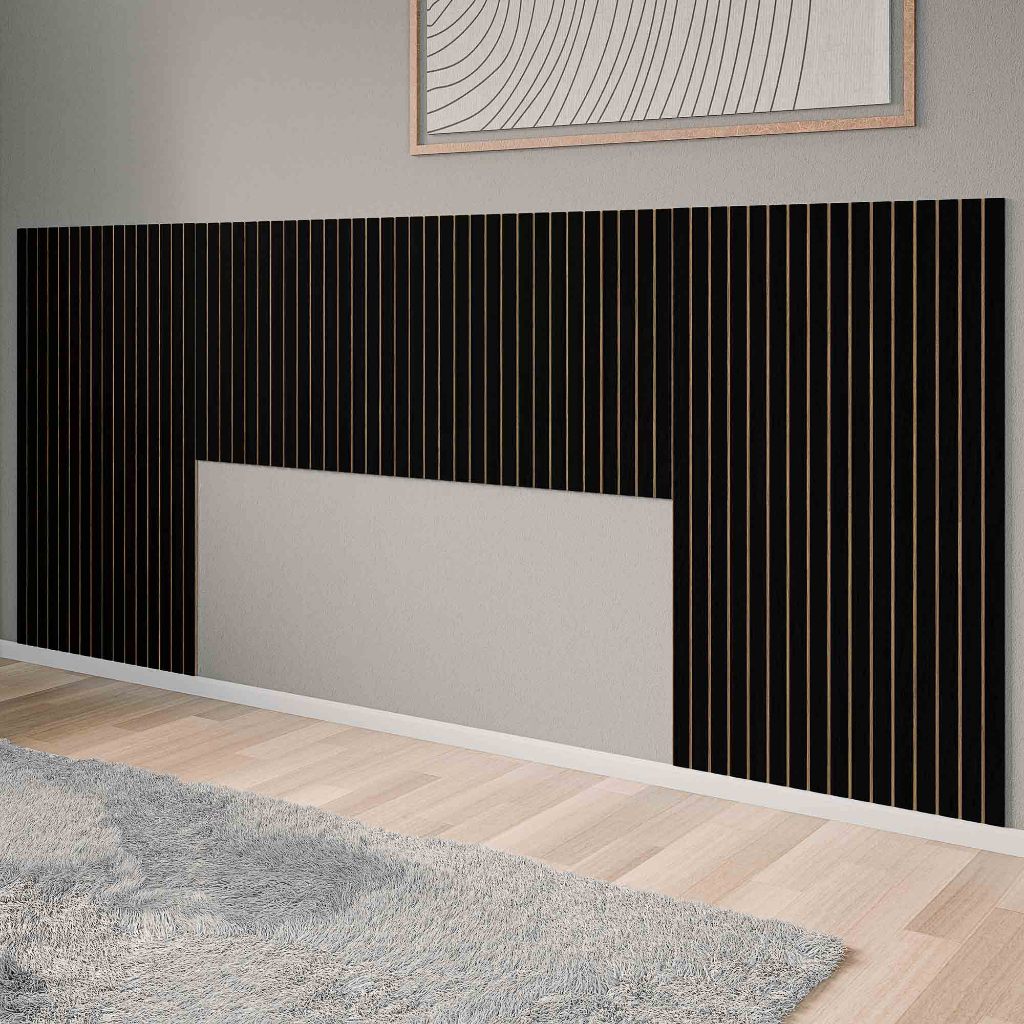 Cabeceira Ripada de Parede em MDF – Painel Decorativo para Cama Casal, Queen e King