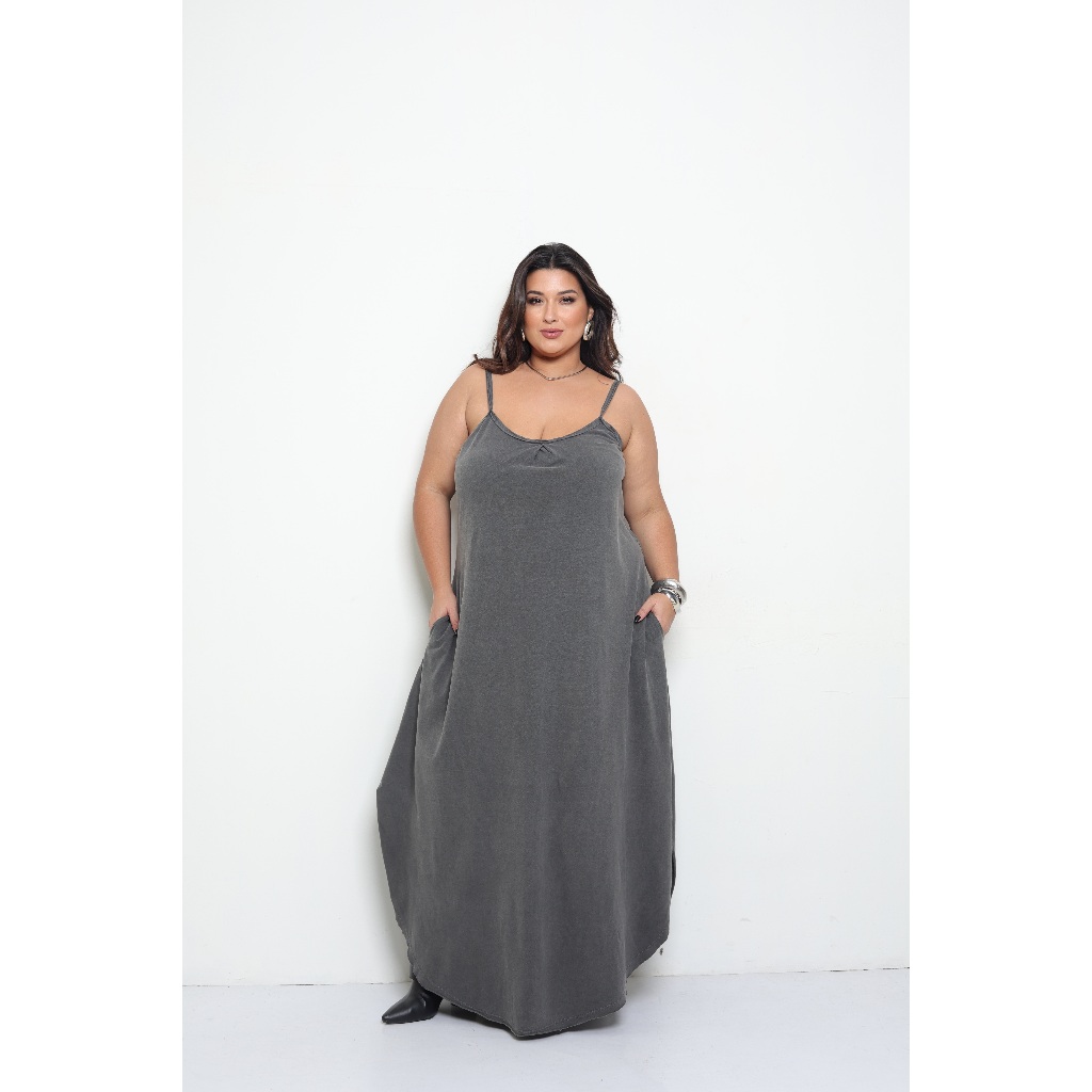 Vestido DEZA Plus Size 100% Algodão Malha Estonada