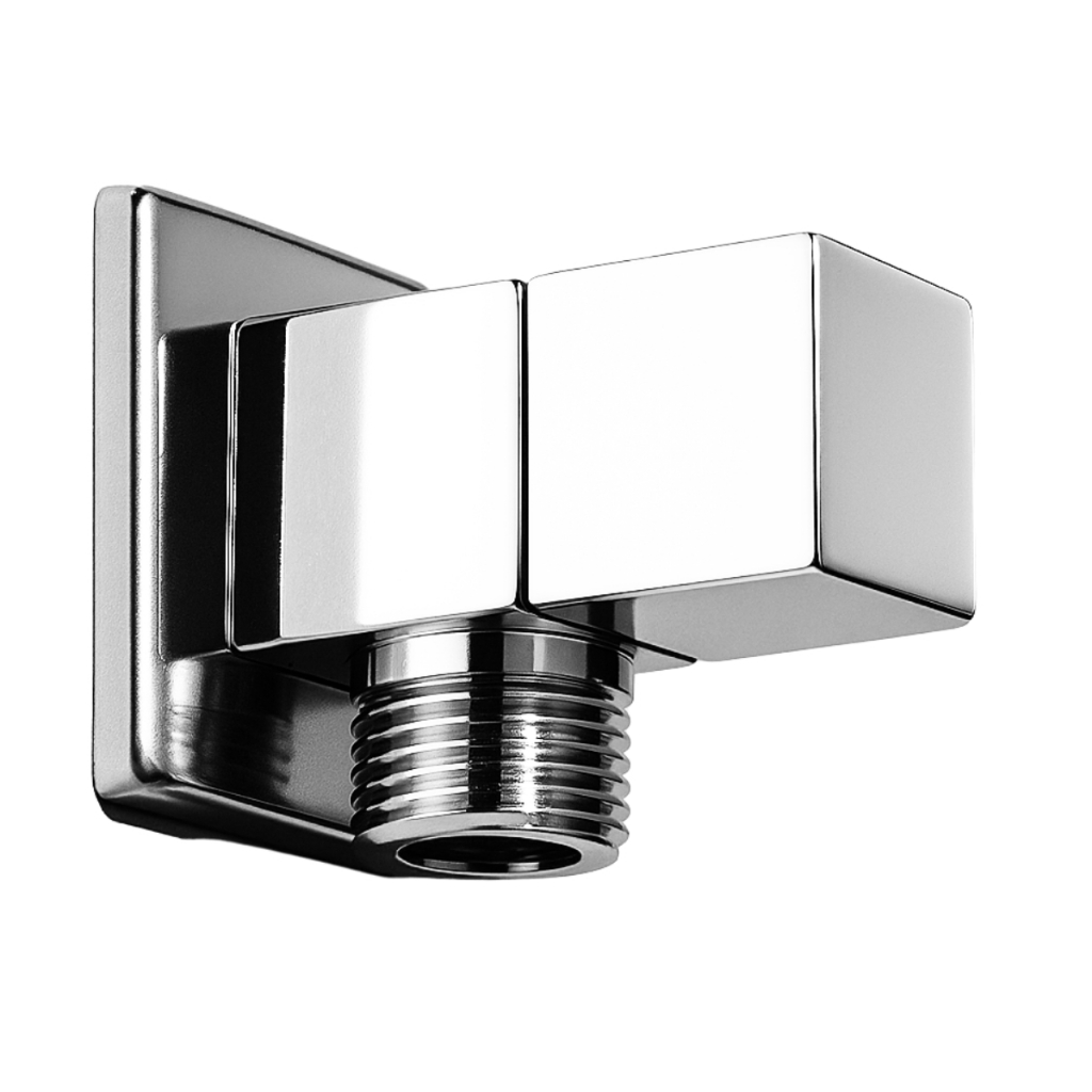 Registro Para Ducha Higiênica Banheiro Lavatório Canopla Quadrada Cromada Metal 1/4 De Volta