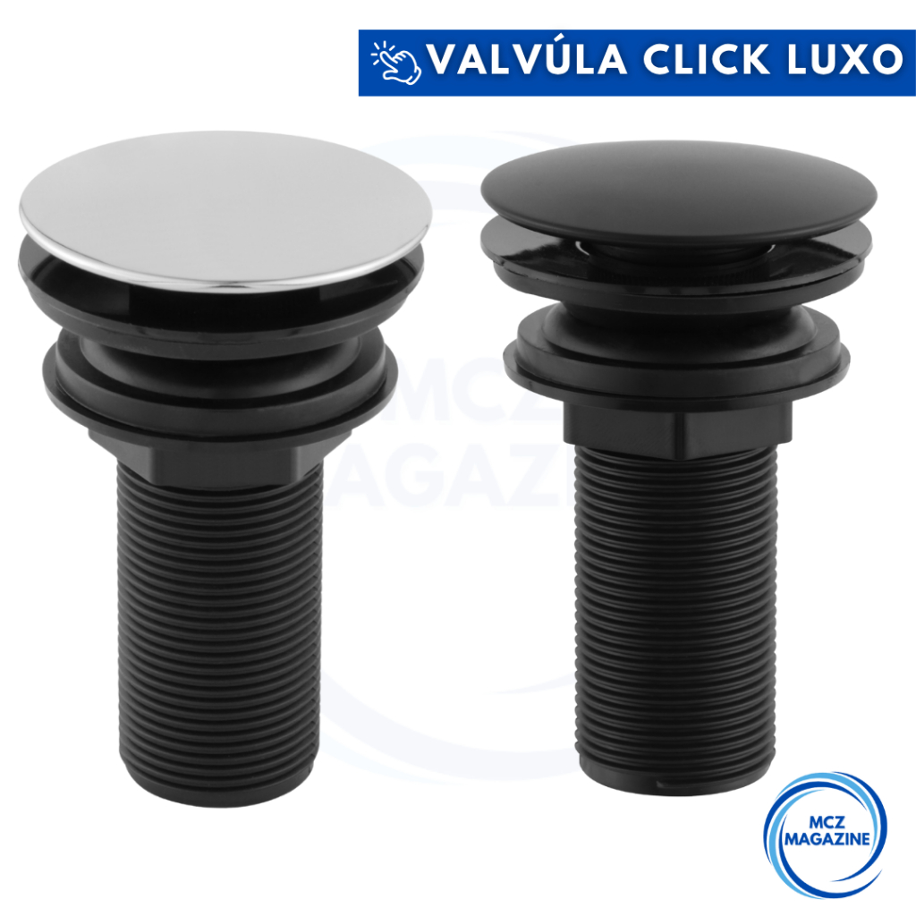 Válvula Click Ralo Cuba Pia Lavatório Cromada 7/8