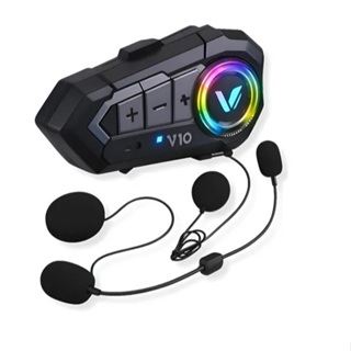 Microfone Sem Fio V10 Rgb P/ Capacete Moto Bluetooth em Oferta na Shopee