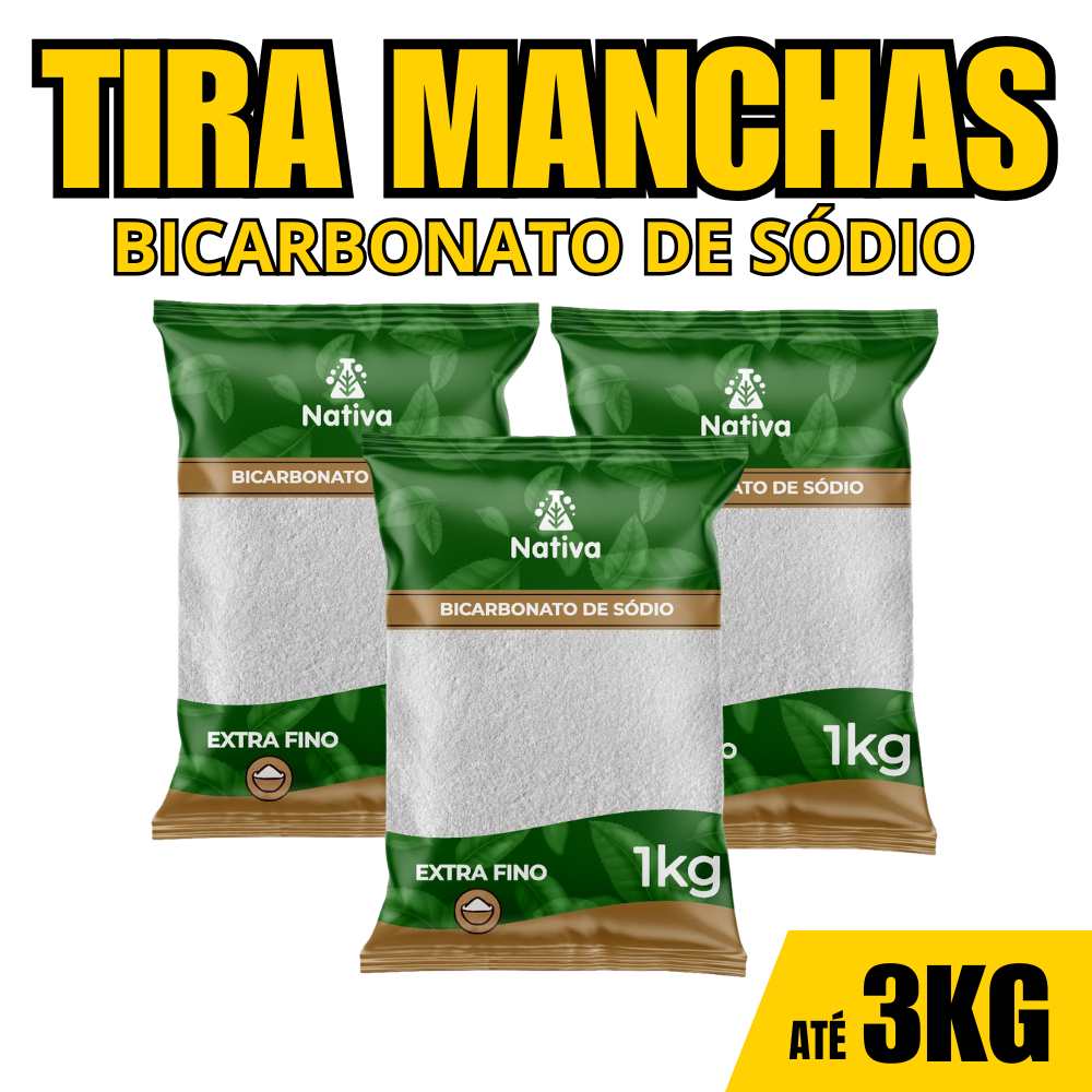 Bicarbonato de Sódio Premium 100% Puro até 3KG em Oferta na Shopee