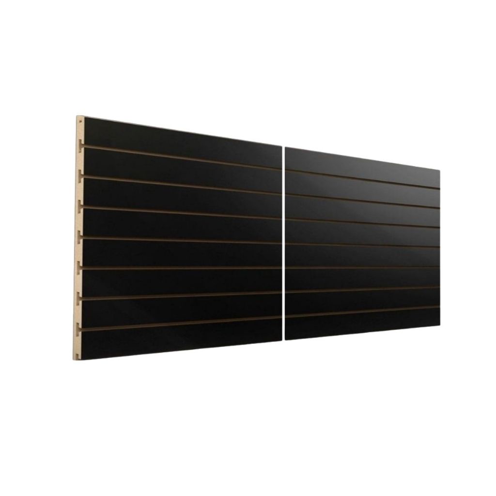 Painel MDF Canaletado Preto 180x90 Organização para Lojas e Expositores