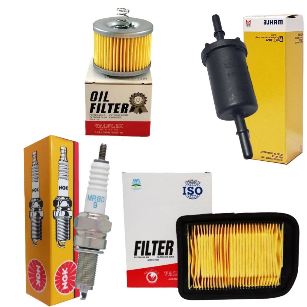 Kit de Filtros + Vela Ngk Factor 125 / Factor 150 / Fazer 150 / Crosser 150 em Oferta na Shopee