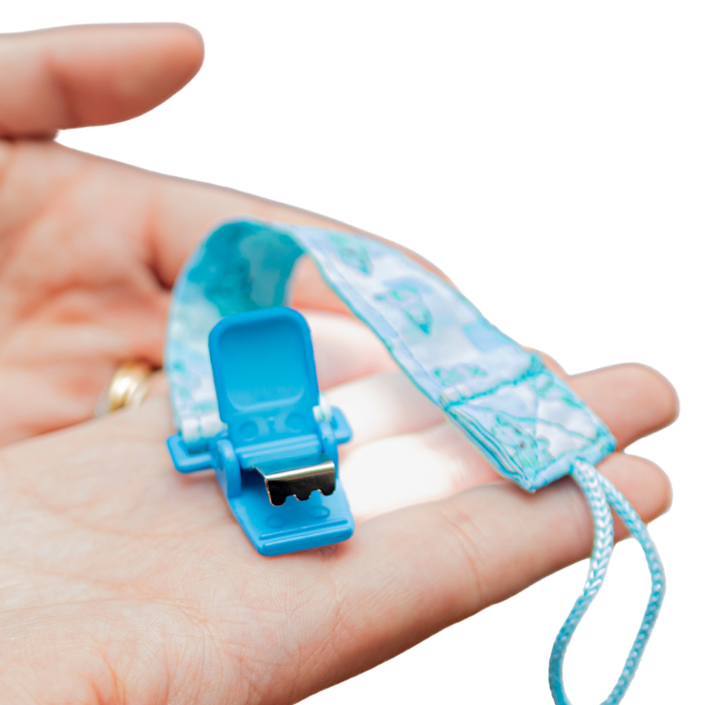 Prendedor de Chupetas com Super Fecho Azul – TurmaTube