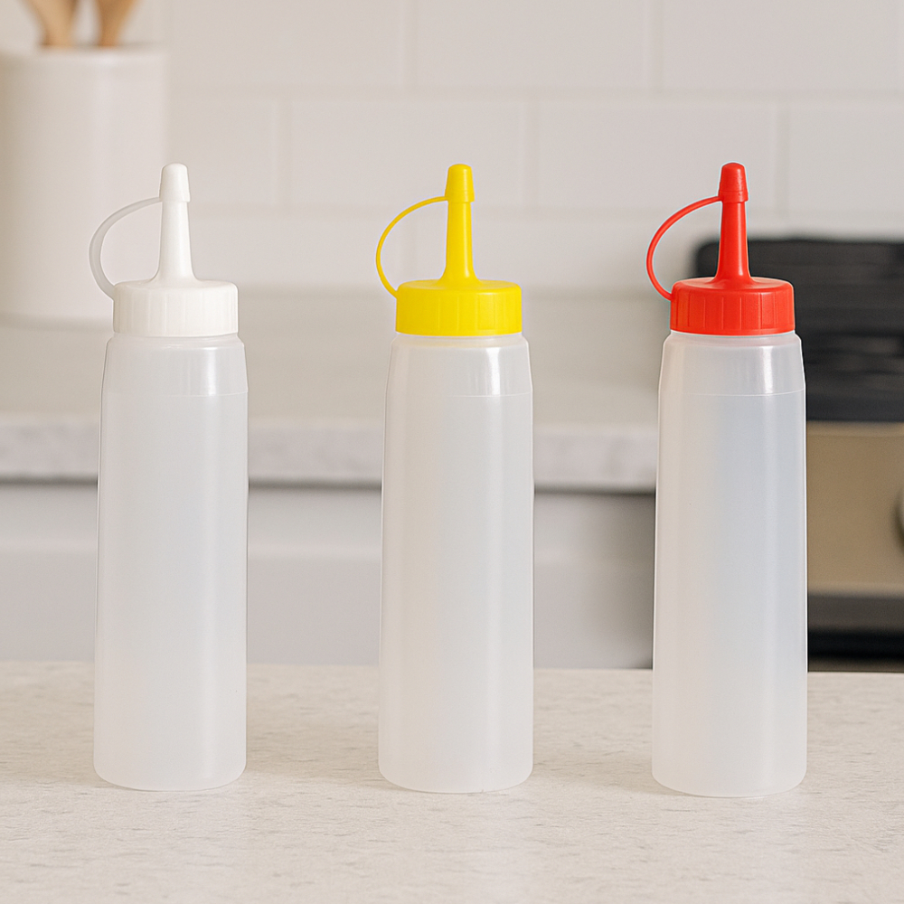 Bisnaga Incolor 350ml Ketchup Maionese Lanchonete Bisnaga Plástica