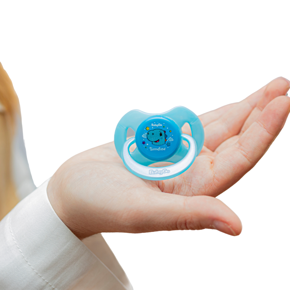 Chupeta Capuz Bocal Ortodôntico Silicone Azul (0 a 6 meses) - TurmaTube em Oferta na Shopee