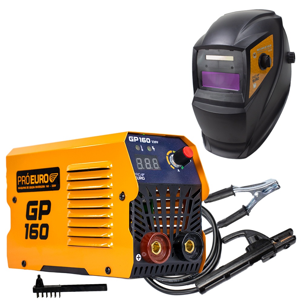 Máquina Inversora Solda 160a 220v + Máscara Reg Automática