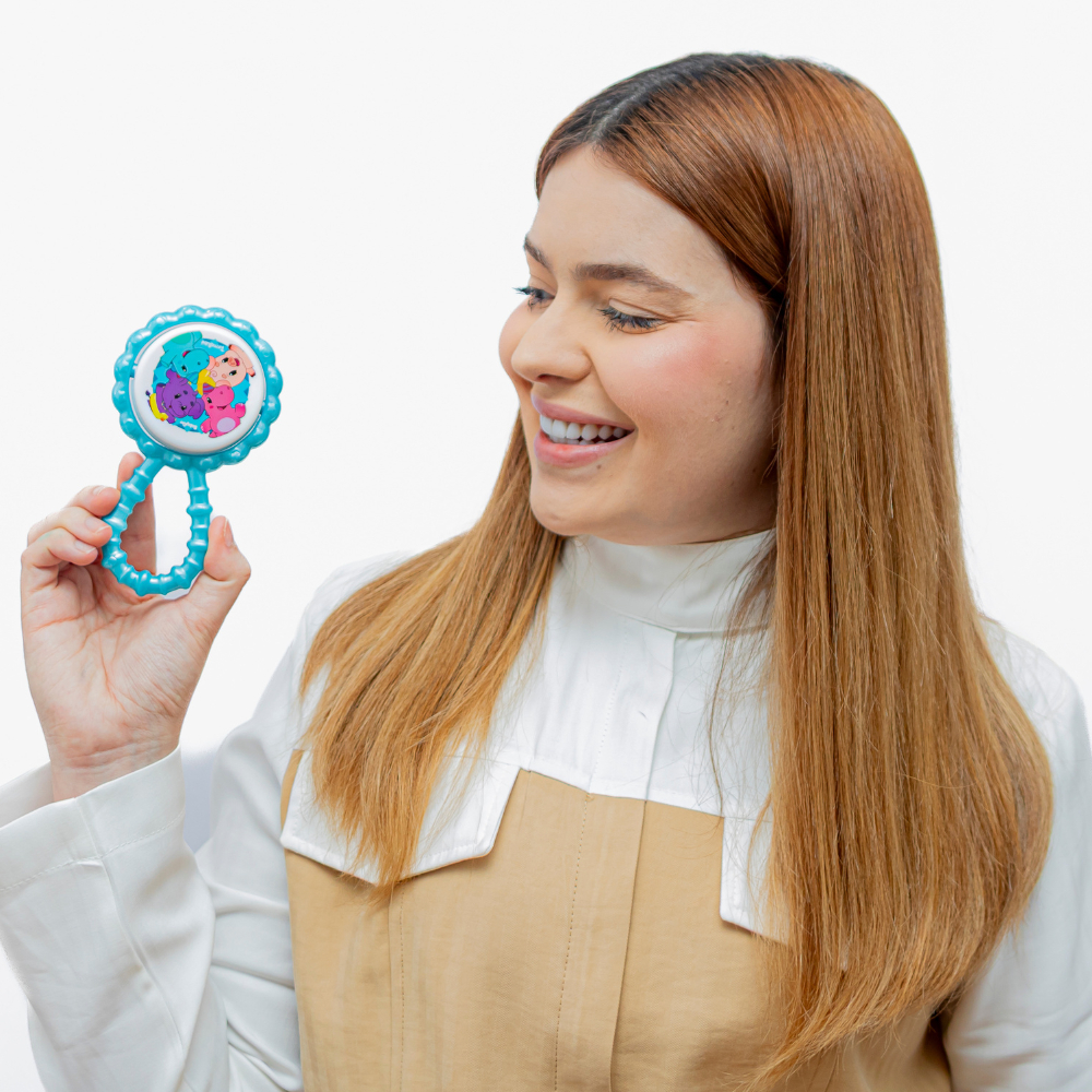 Chocalho Mordedor Azul - TurmaTube em Oferta na Shopee